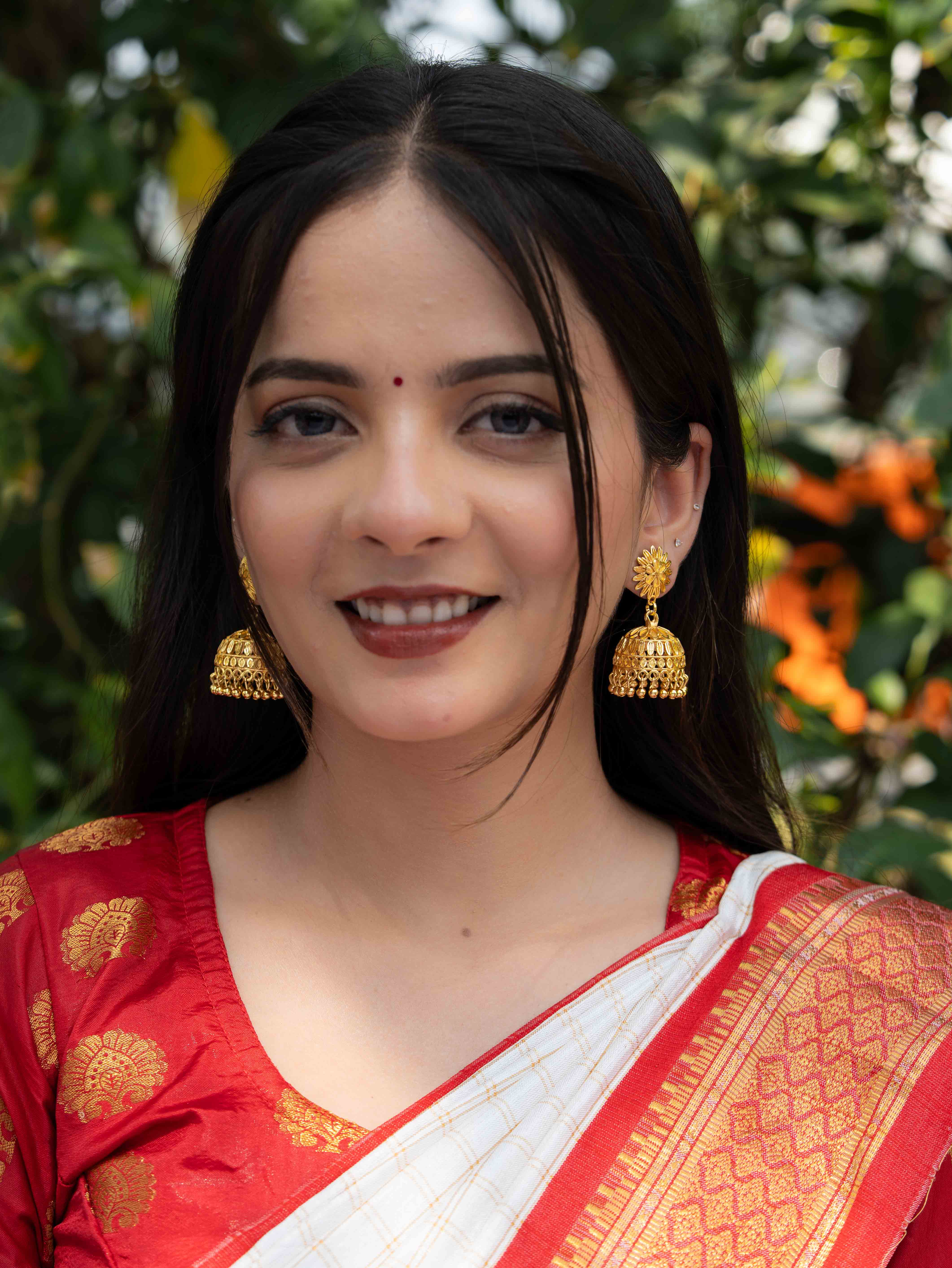 Yuvaira Gold Jhumkas - Image 3