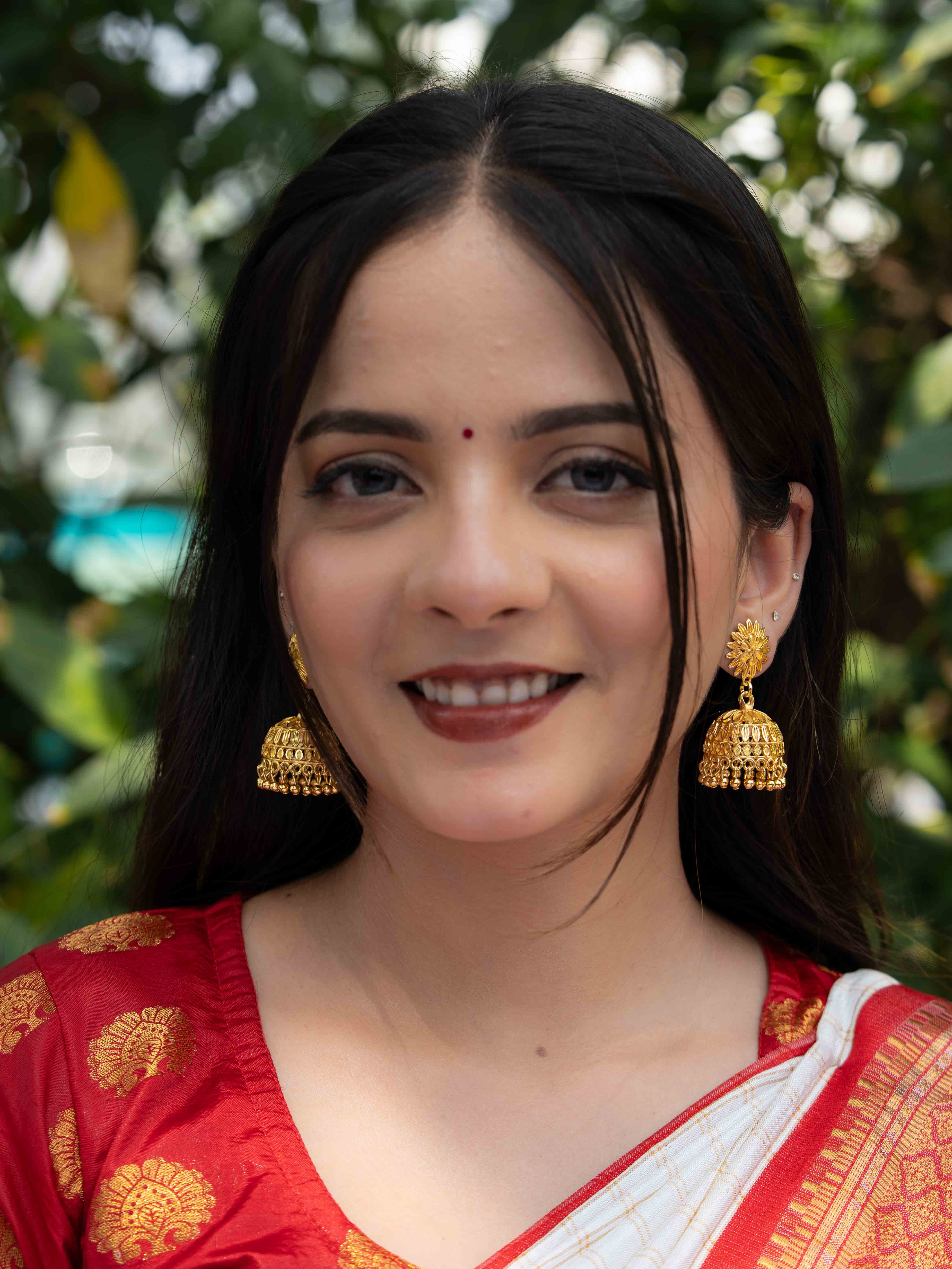 Yuvaira Gold Jhumkas - Image 4