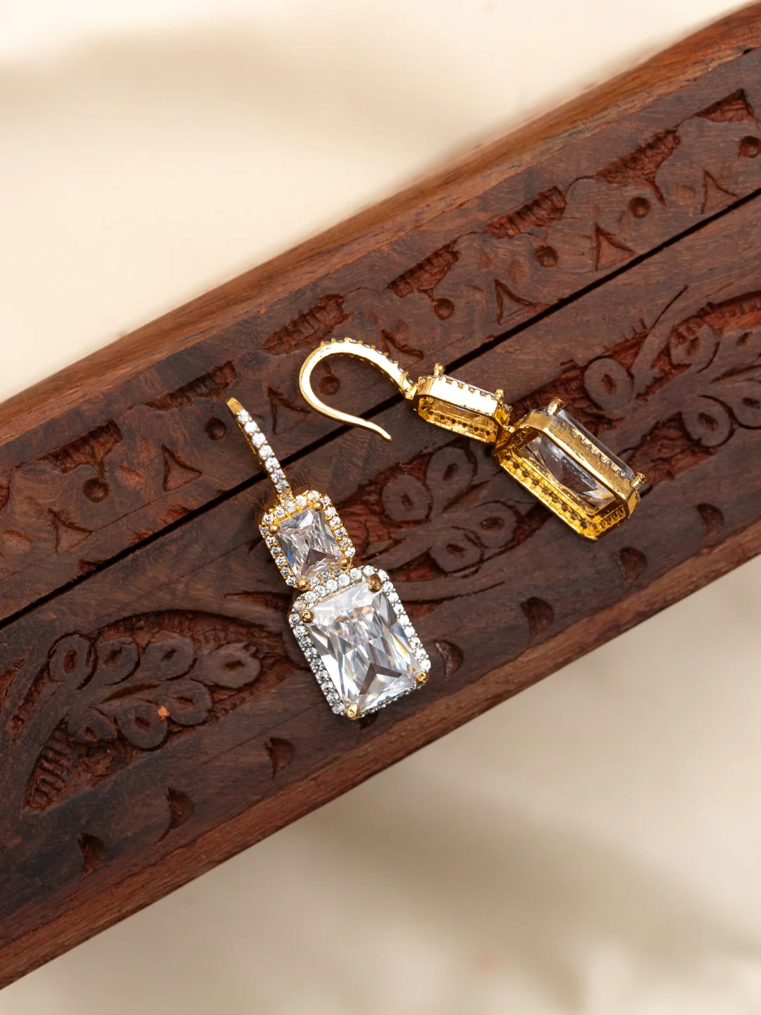 Crystal Curve Earrings - Image 3