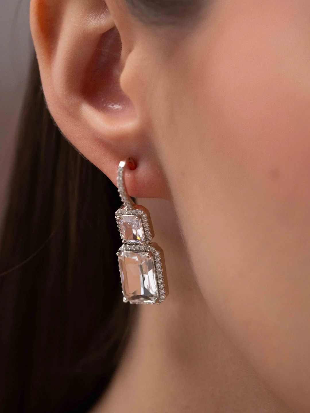 Crystal Curve Earrings - Image 4