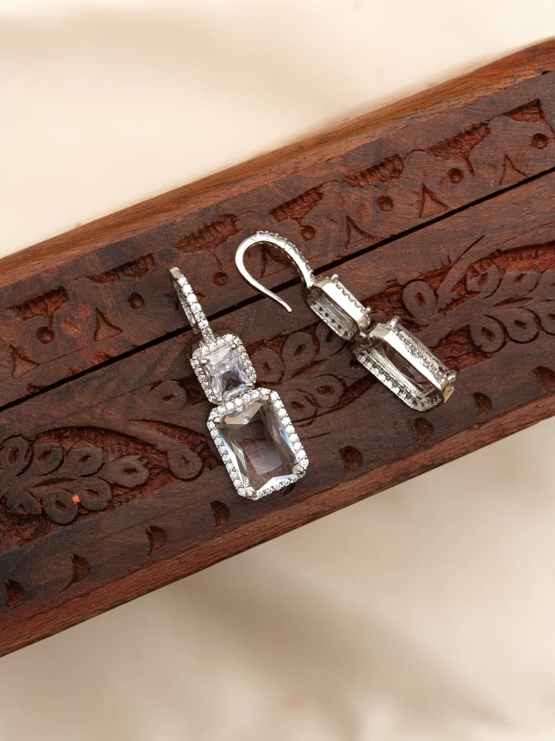 Crystal Curve Earrings - Image 3