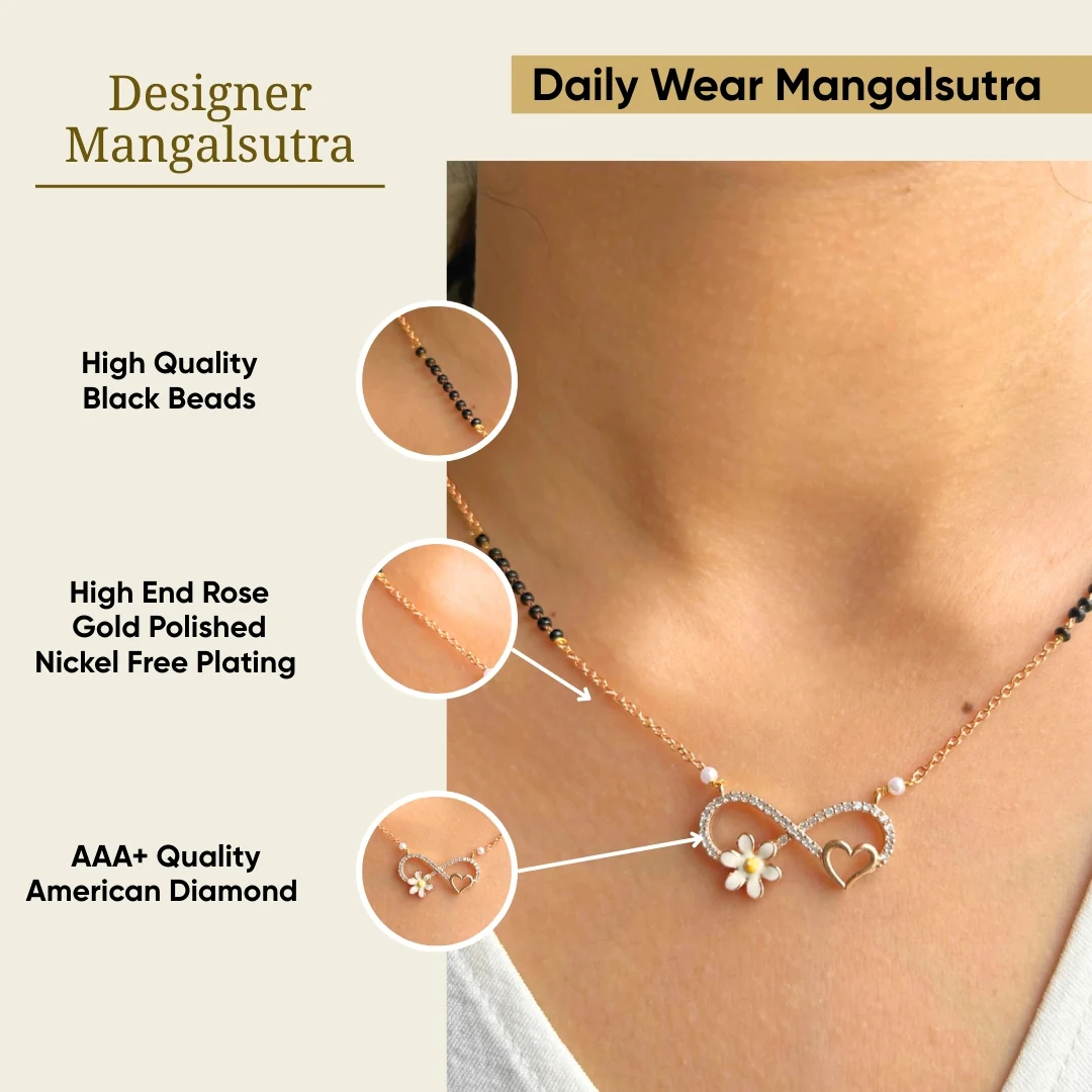 Infinity of Hearts Mangalsutra       (Rose Gold) - Image 5
