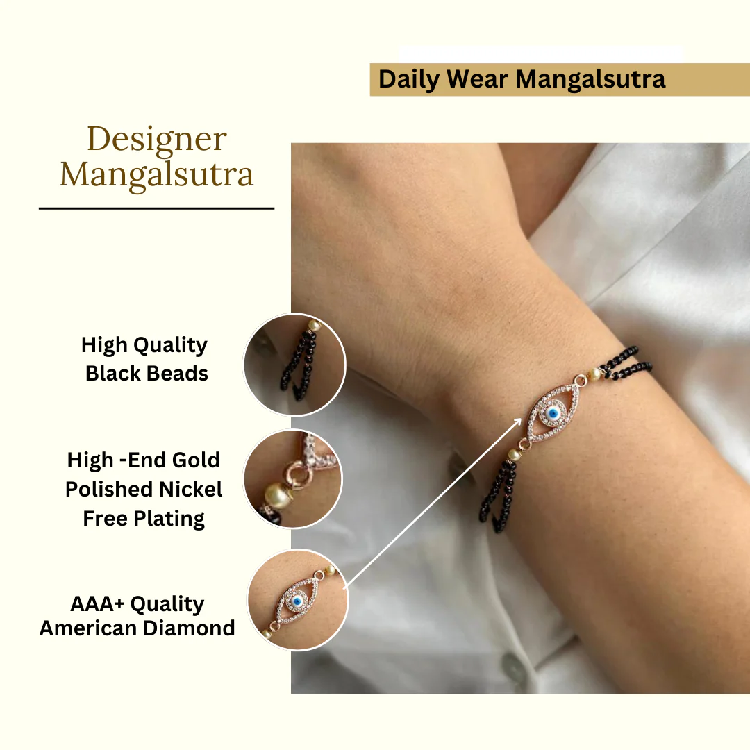 Evil Eye Mangalsutra Bracelet - Image 6