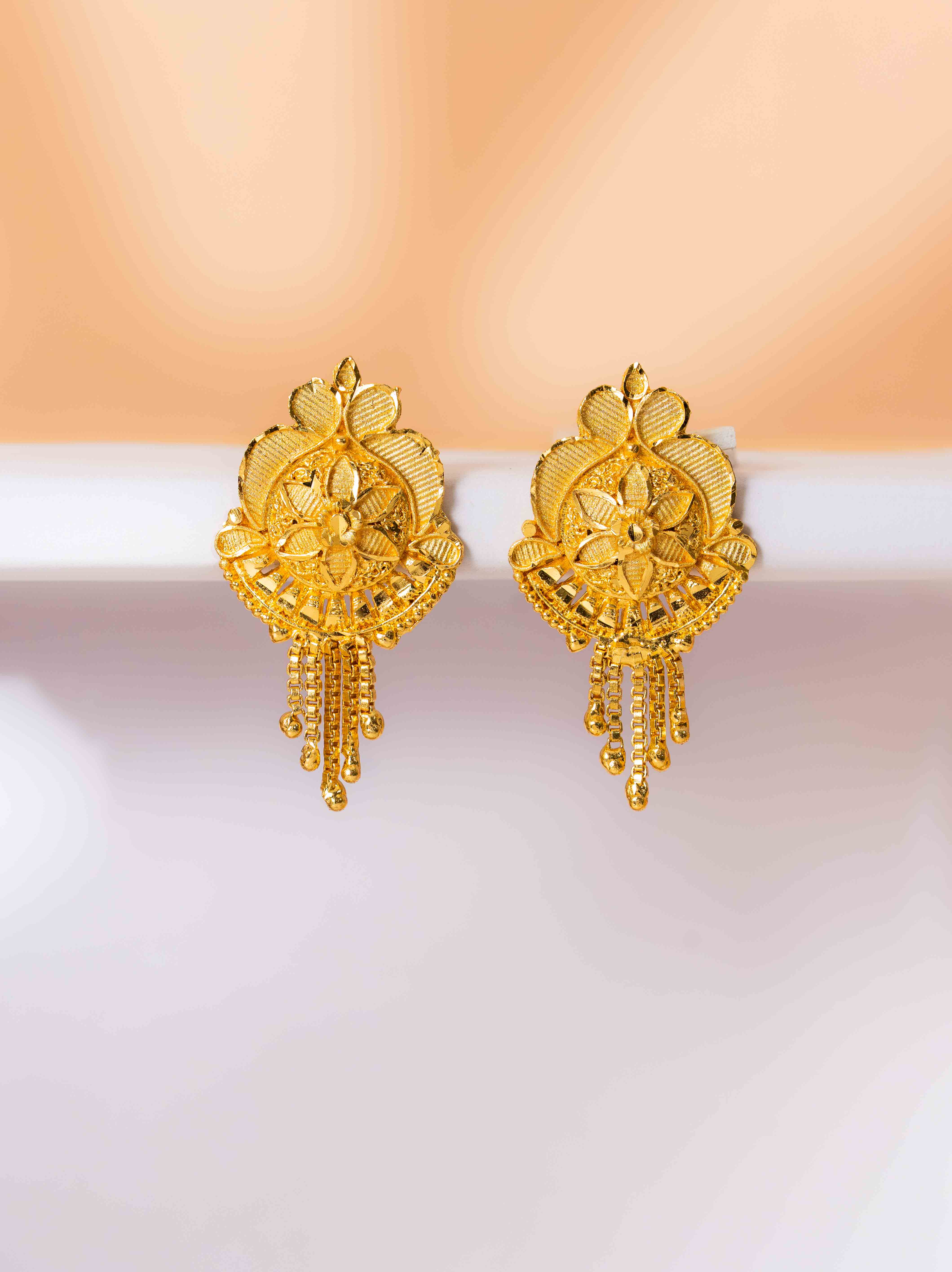 Pehrika Long Gold Earrings - Image 3