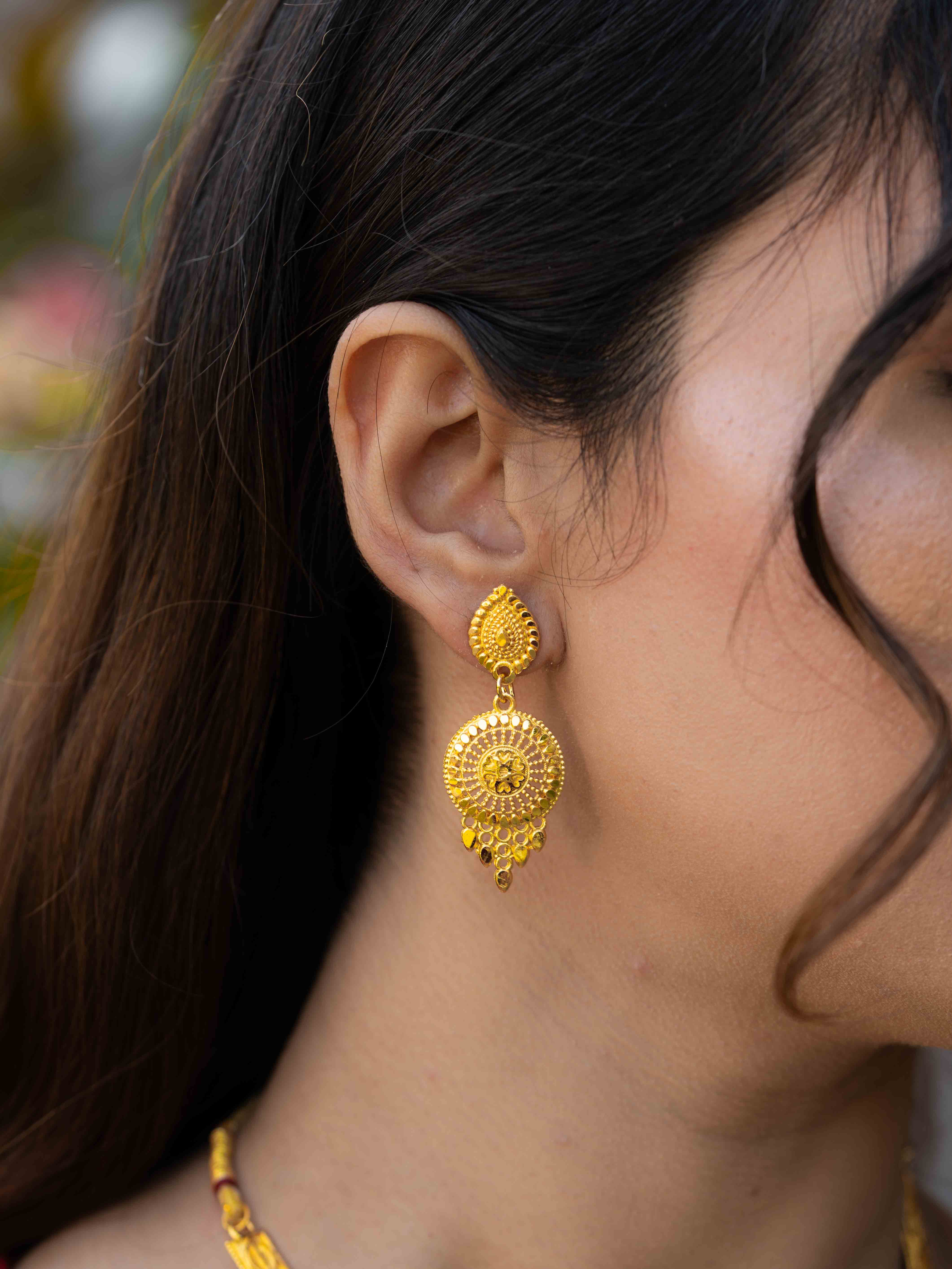 Kashvi Long gold necklace set - Image 4
