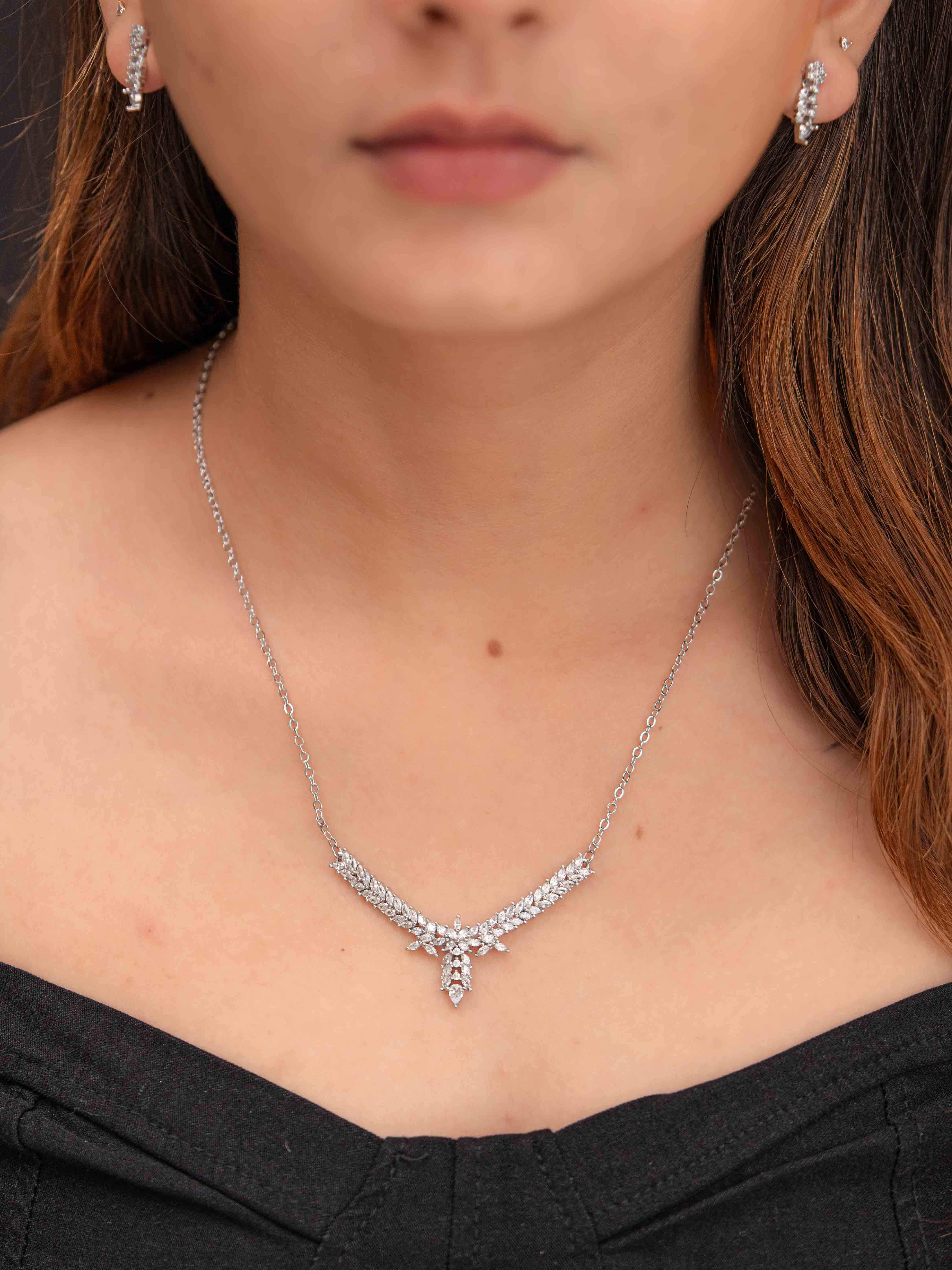 Anvi Silver Necklace Set - Image 2