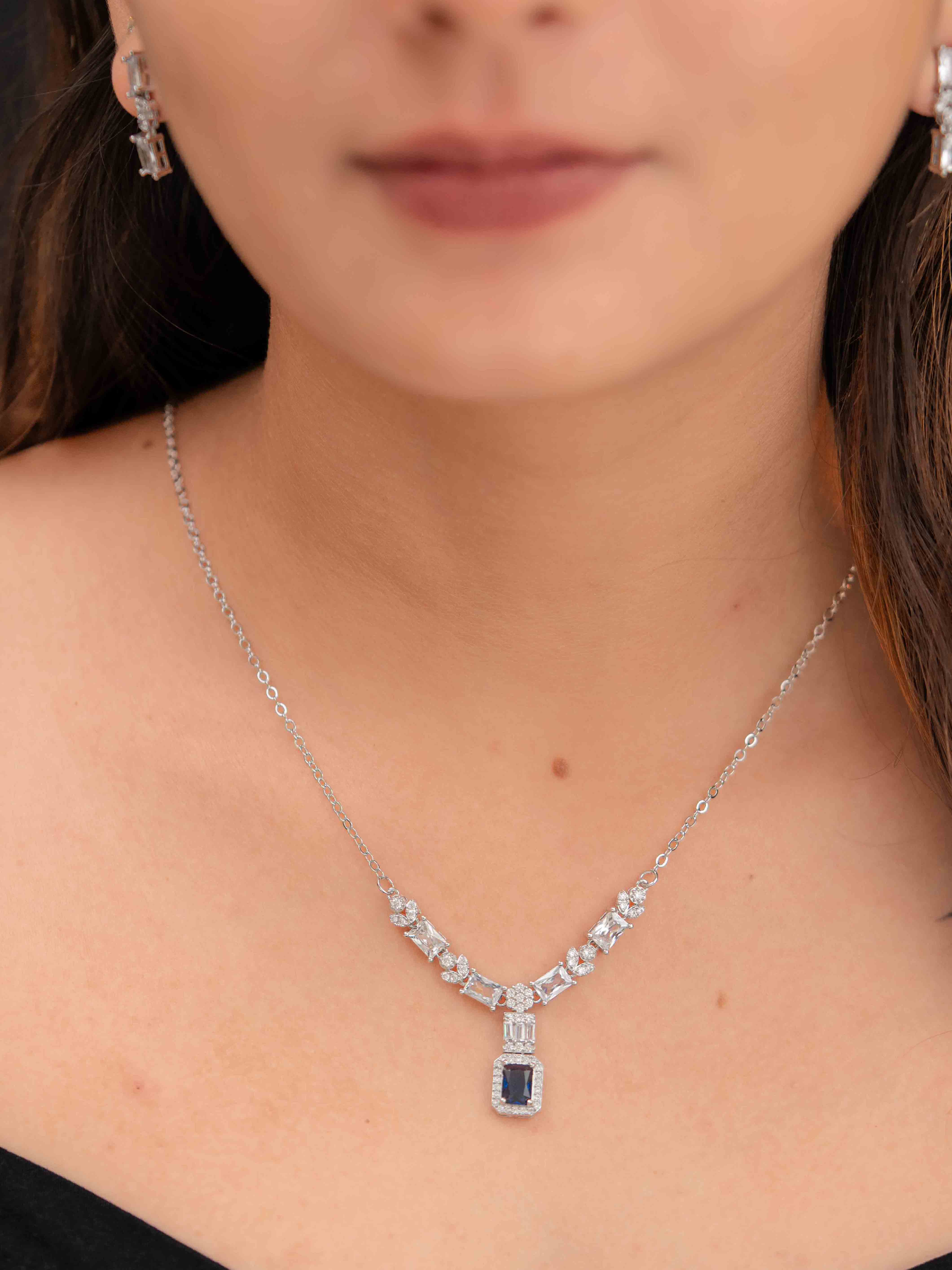Asha Silver Necklace Set - Image 2