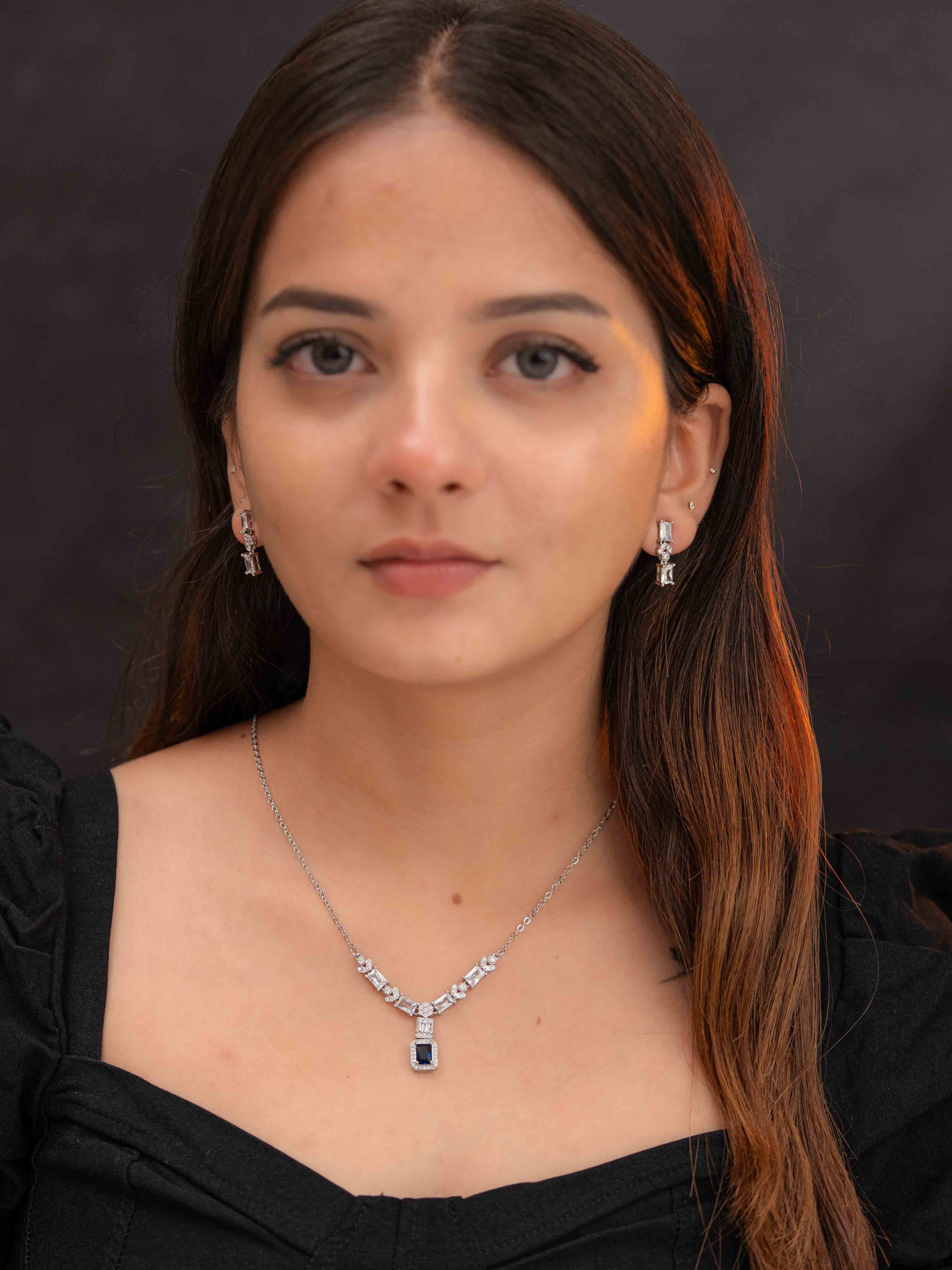 Asha Silver Necklace Set - Image 3
