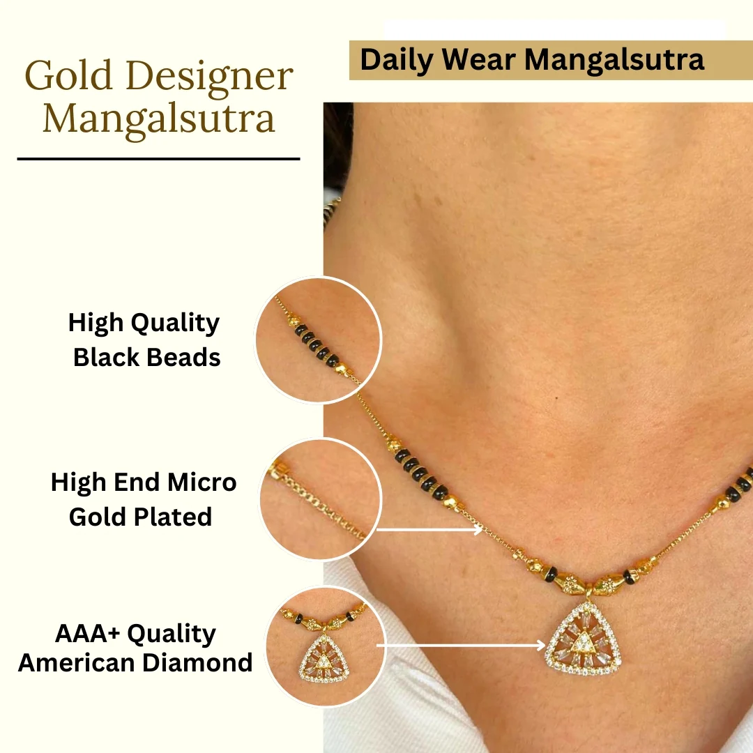 Shraddha Mangalsutra| Gold Plated - Image 5