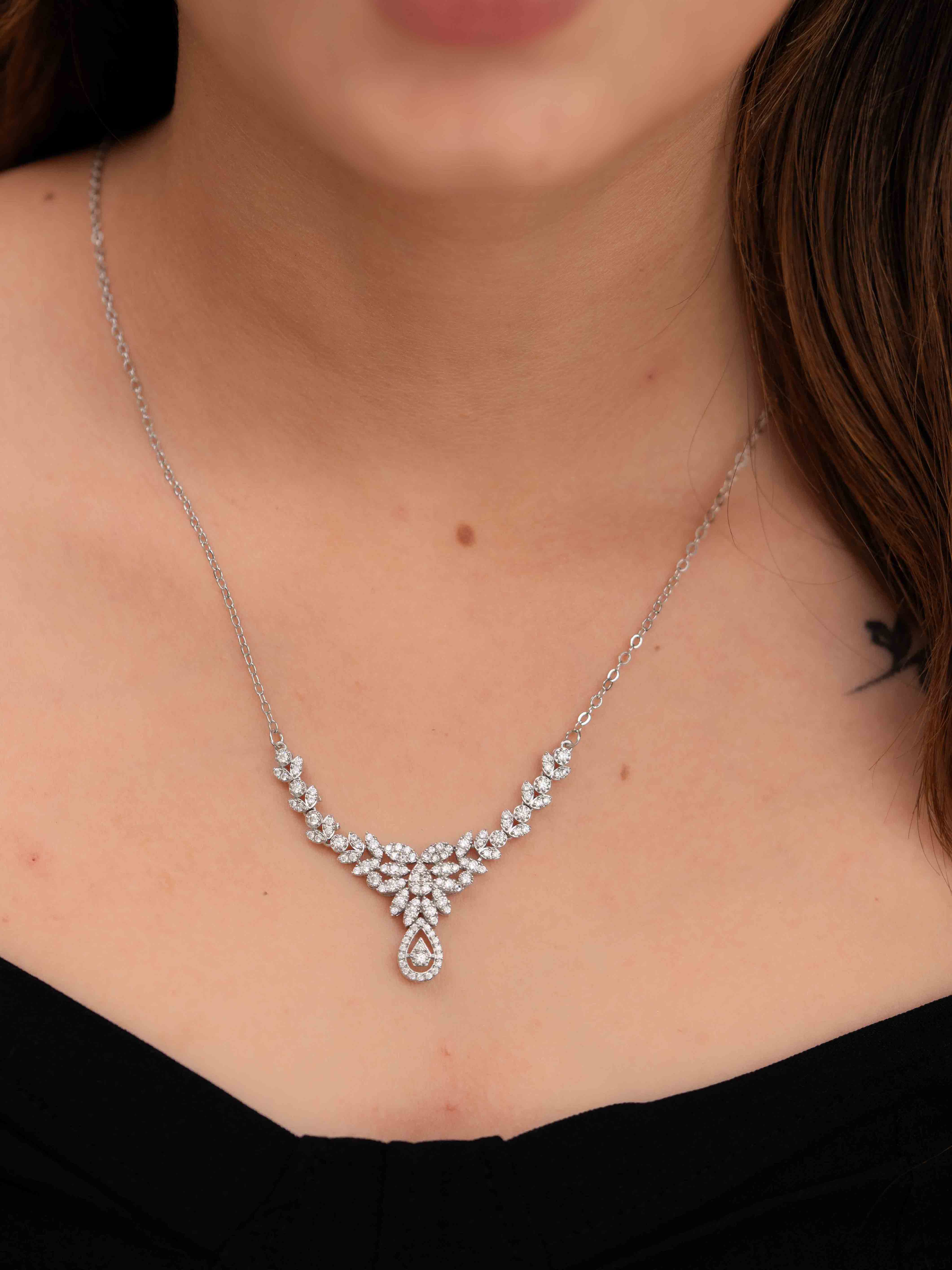 Ishita Silver Necklace Set - Image 2