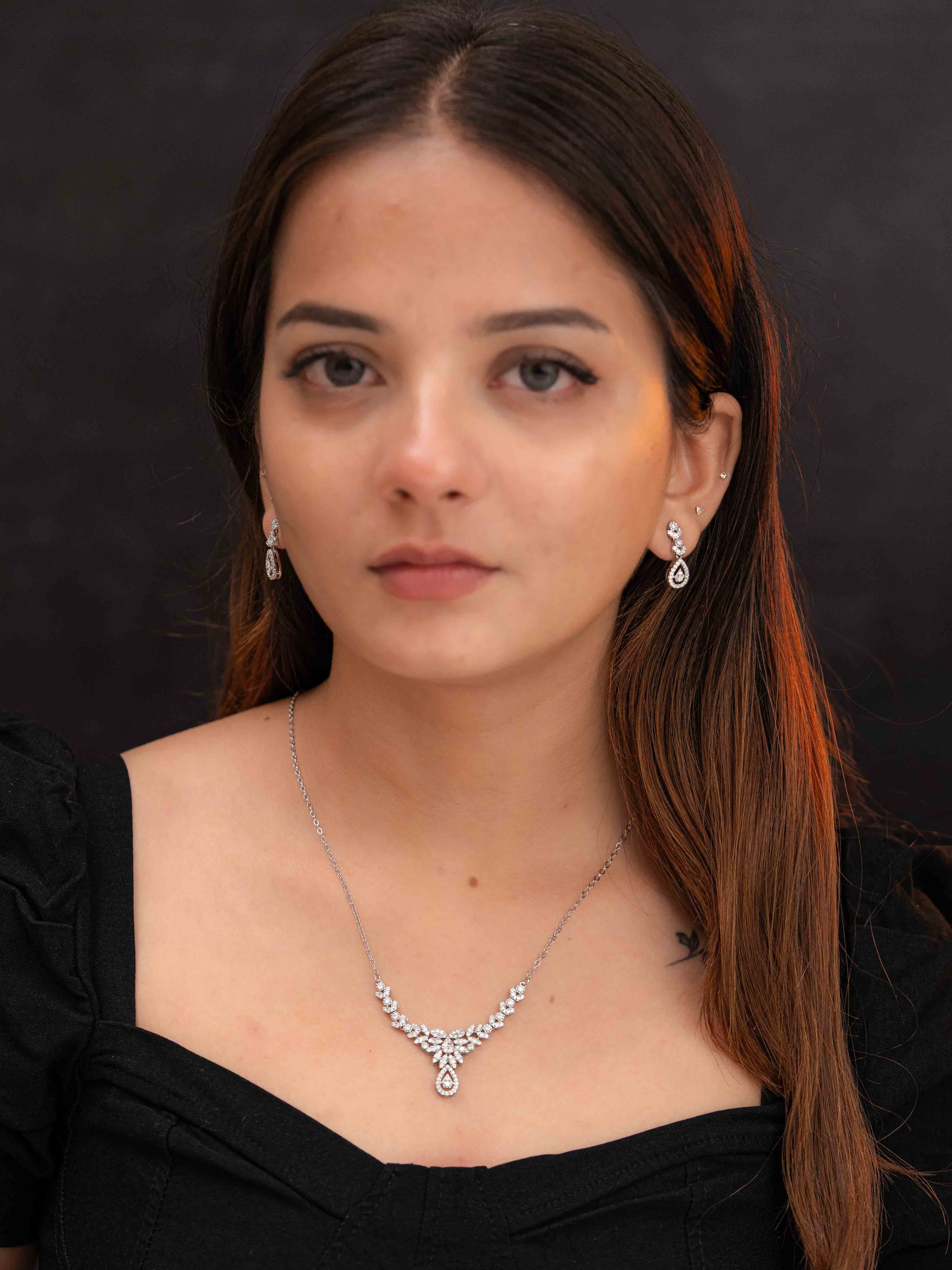 Ishita Silver Necklace Set - Image 3