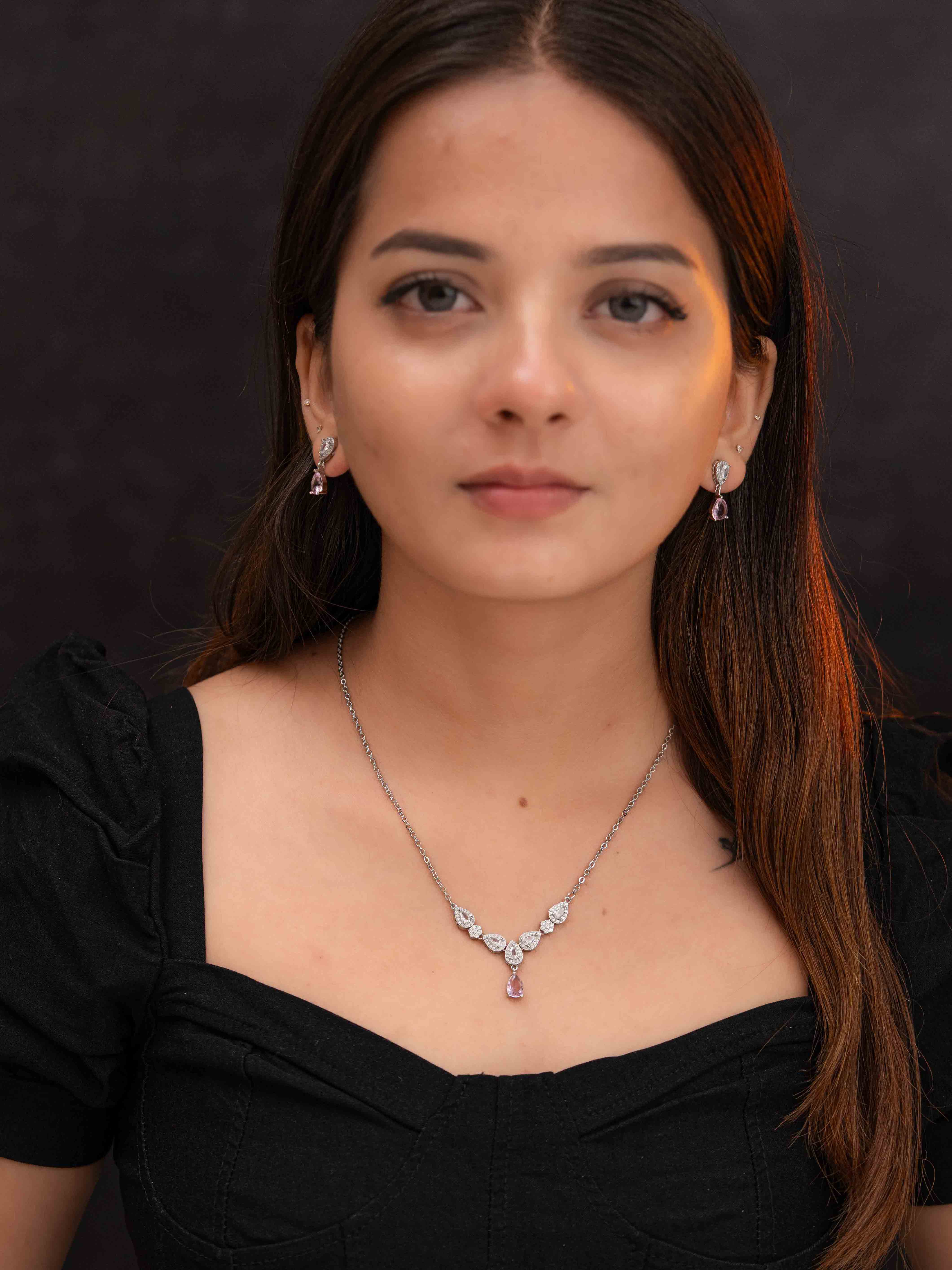 Rashmi Silver Necklace Set - Image 2