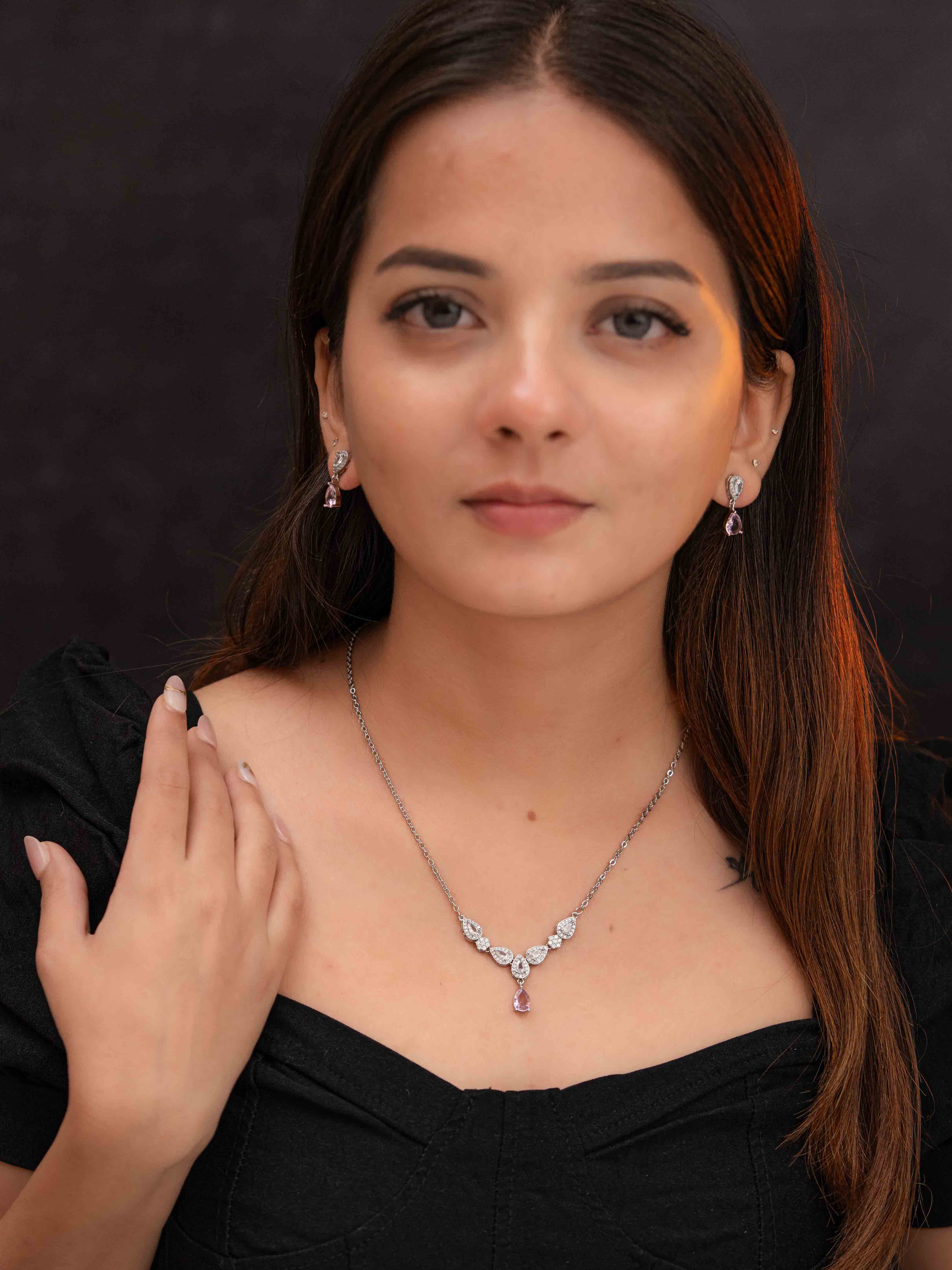 Rashmi Silver Necklace Set - Image 3