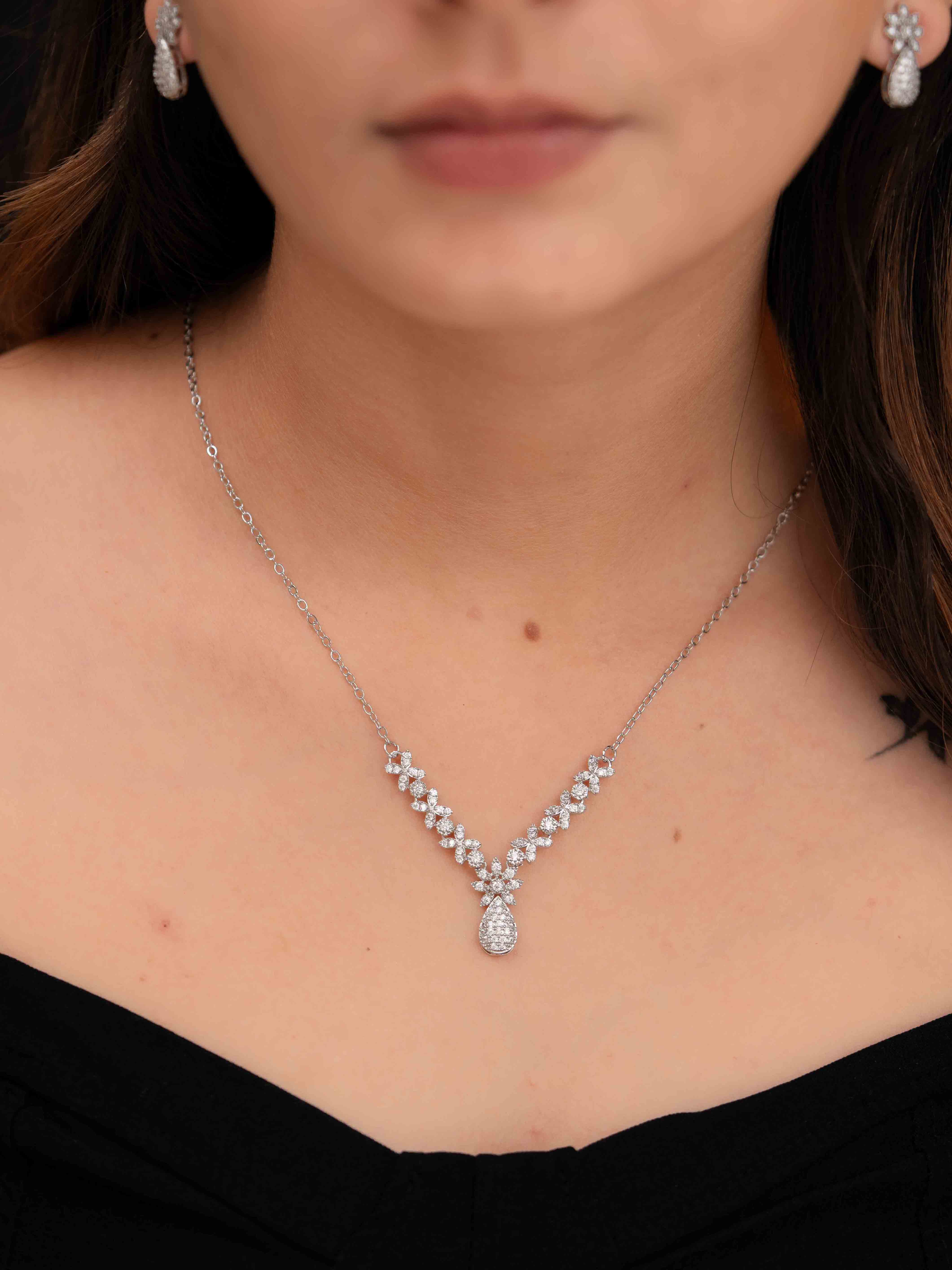 Prakruti  Silver Necklace Set - Image 2