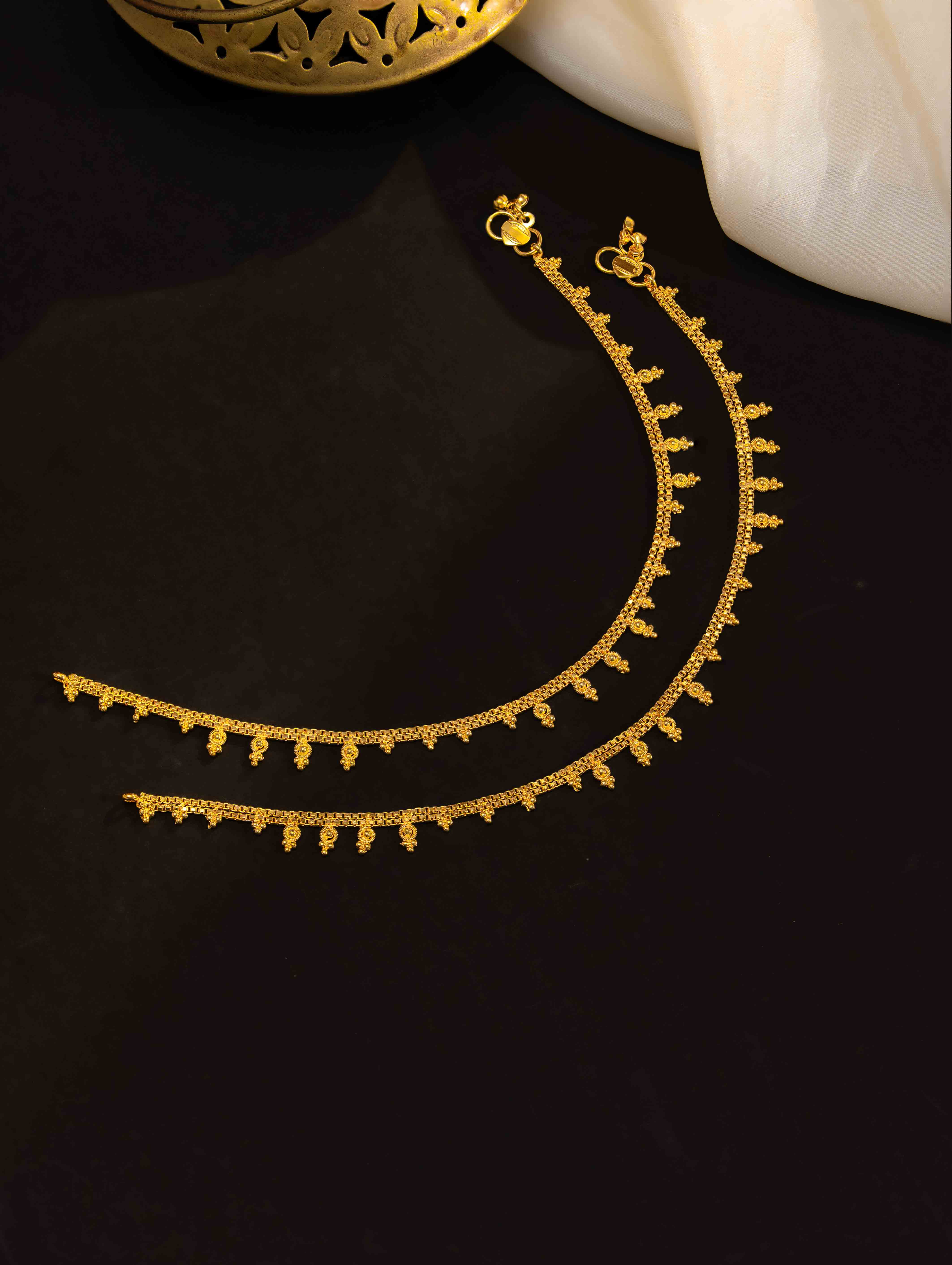 Patralekha Gold Payal  ( Set of 2) - Image 2