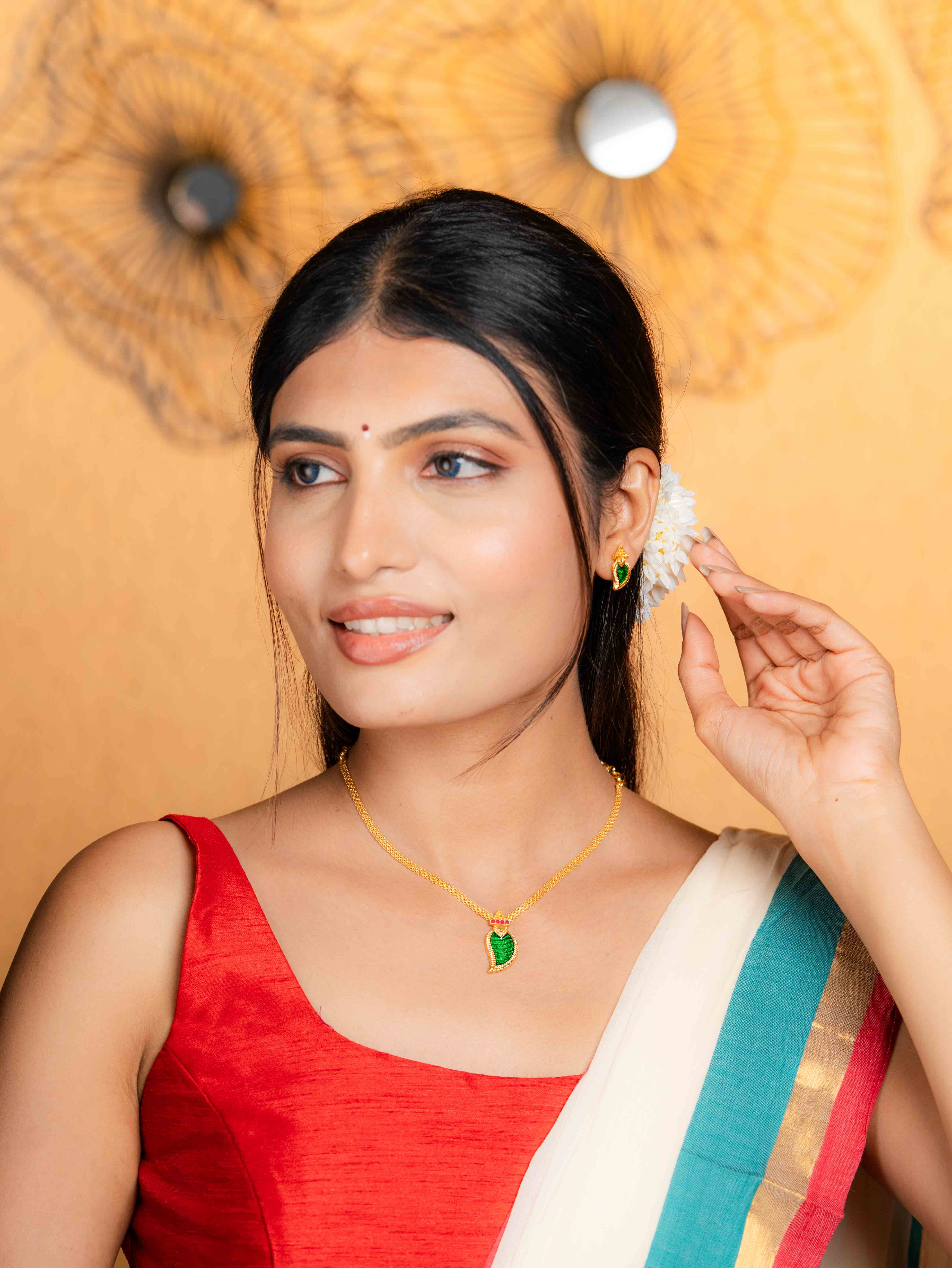 ⁠Devayani Temple Necklace set - Image 3