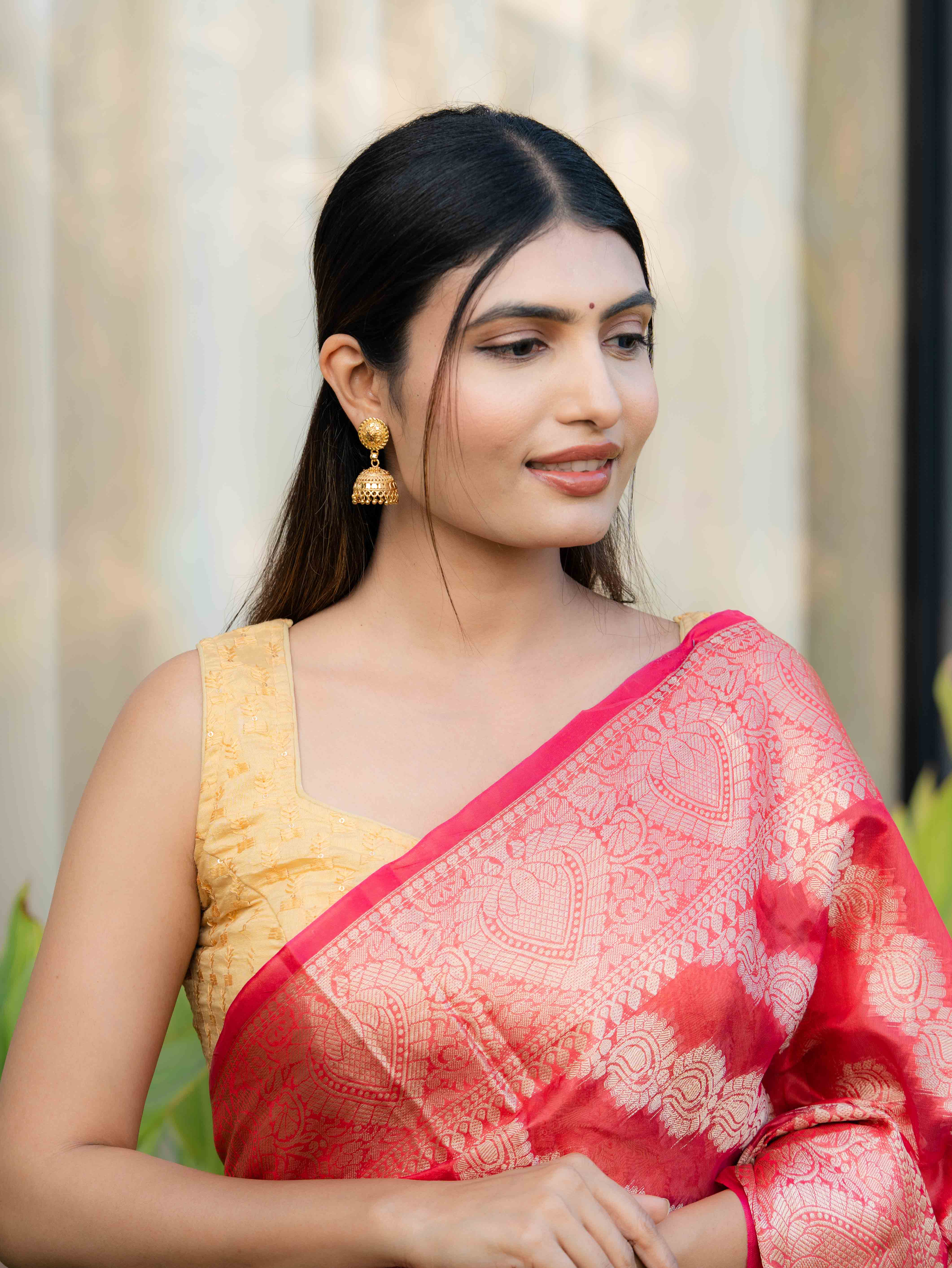 Kavya Gold Jhumkas - Image 3